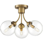 Meridian Lite Trends - Meridian Three Light Semi Flush Mount - M60060NB - Canada Light Shop