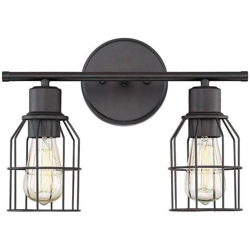 Meridian Lite Trends - Meridian Two Light Bath Bar - M80003ORB - Canada Light Shop