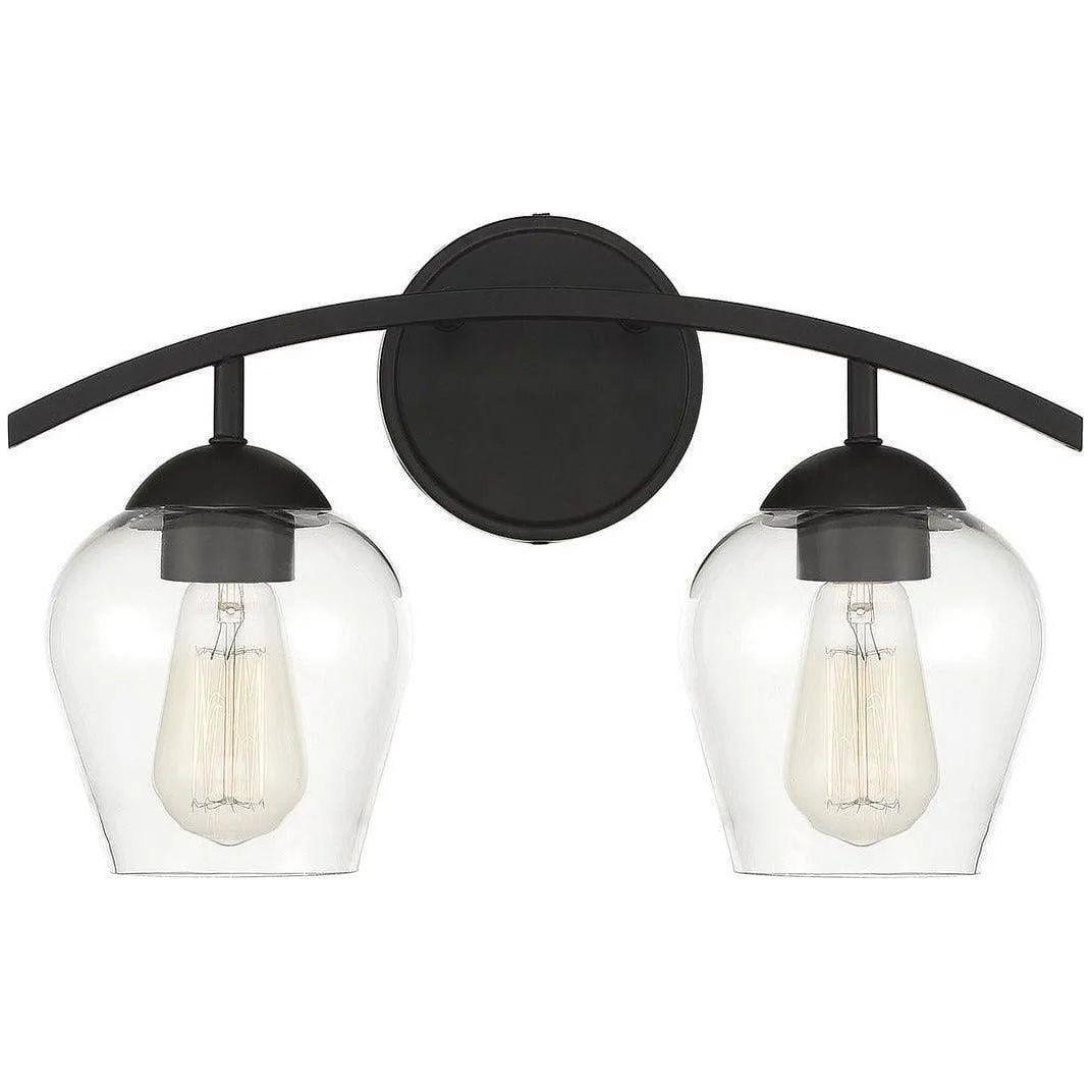 Meridian Lite Trends - Meridian Two Light Bath Bar - M80031MBK - Canada Light Shop