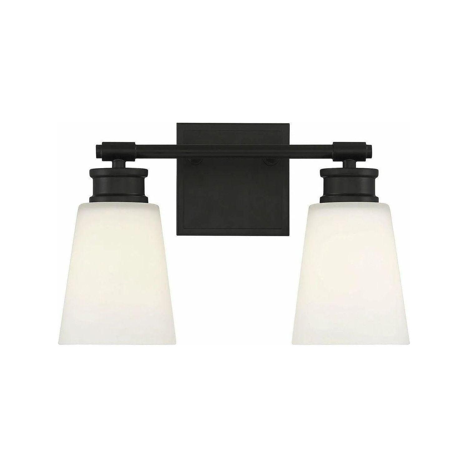 Meridian Lite Trends - Meridian Two Light Bathroom Vanity Light - M80054MBK - Canada Light Shop
