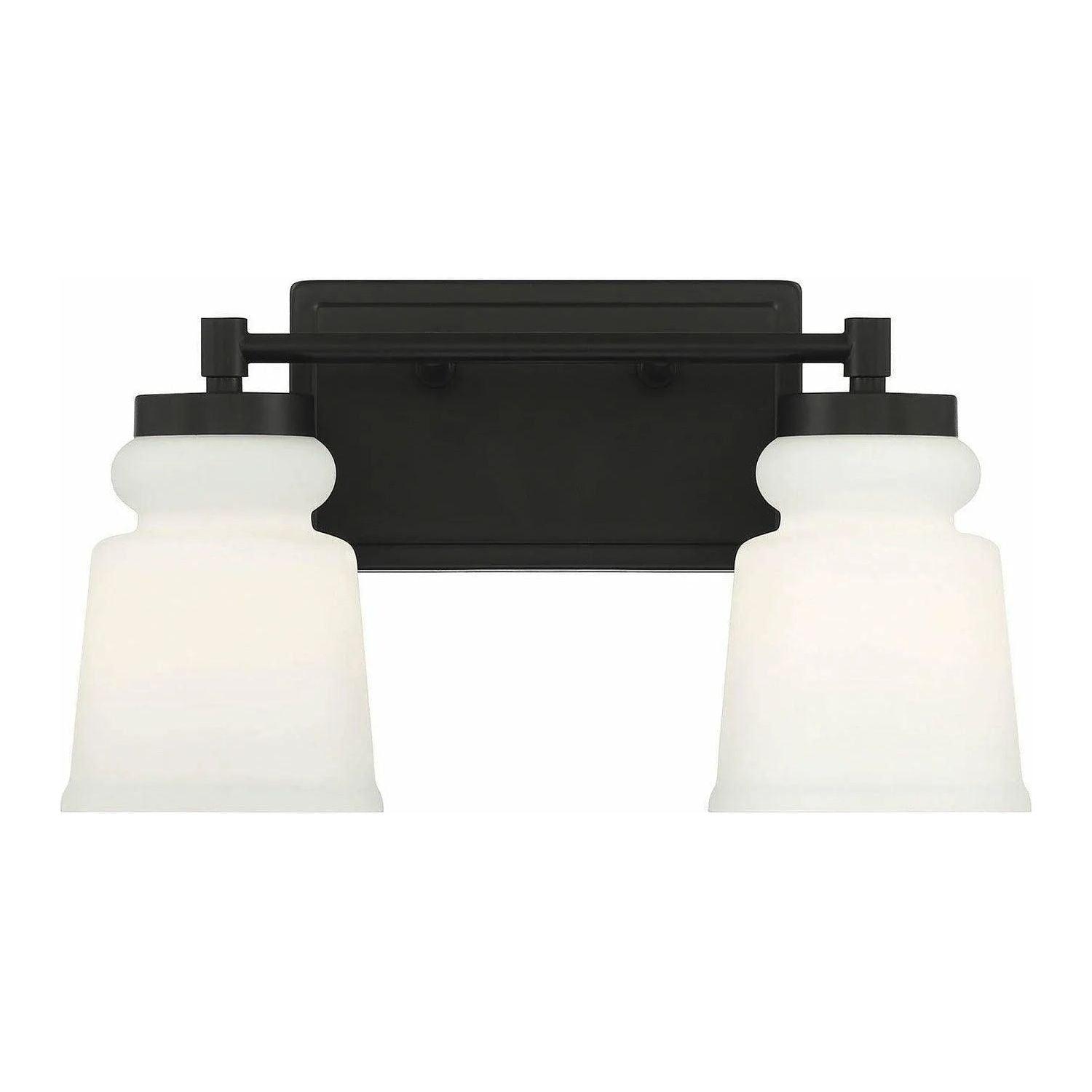 Meridian Lite Trends - Meridian Two Light Bathroom Vanity Light - M80057MBK - Canada Light Shop