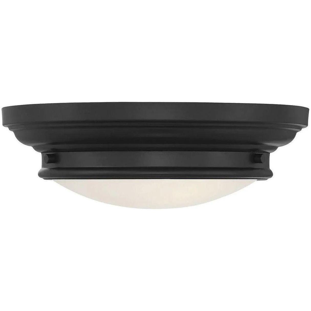 Meridian Lite Trends - Meridian Two Light Flush Mount - M60063MBK - Canada Light Shop