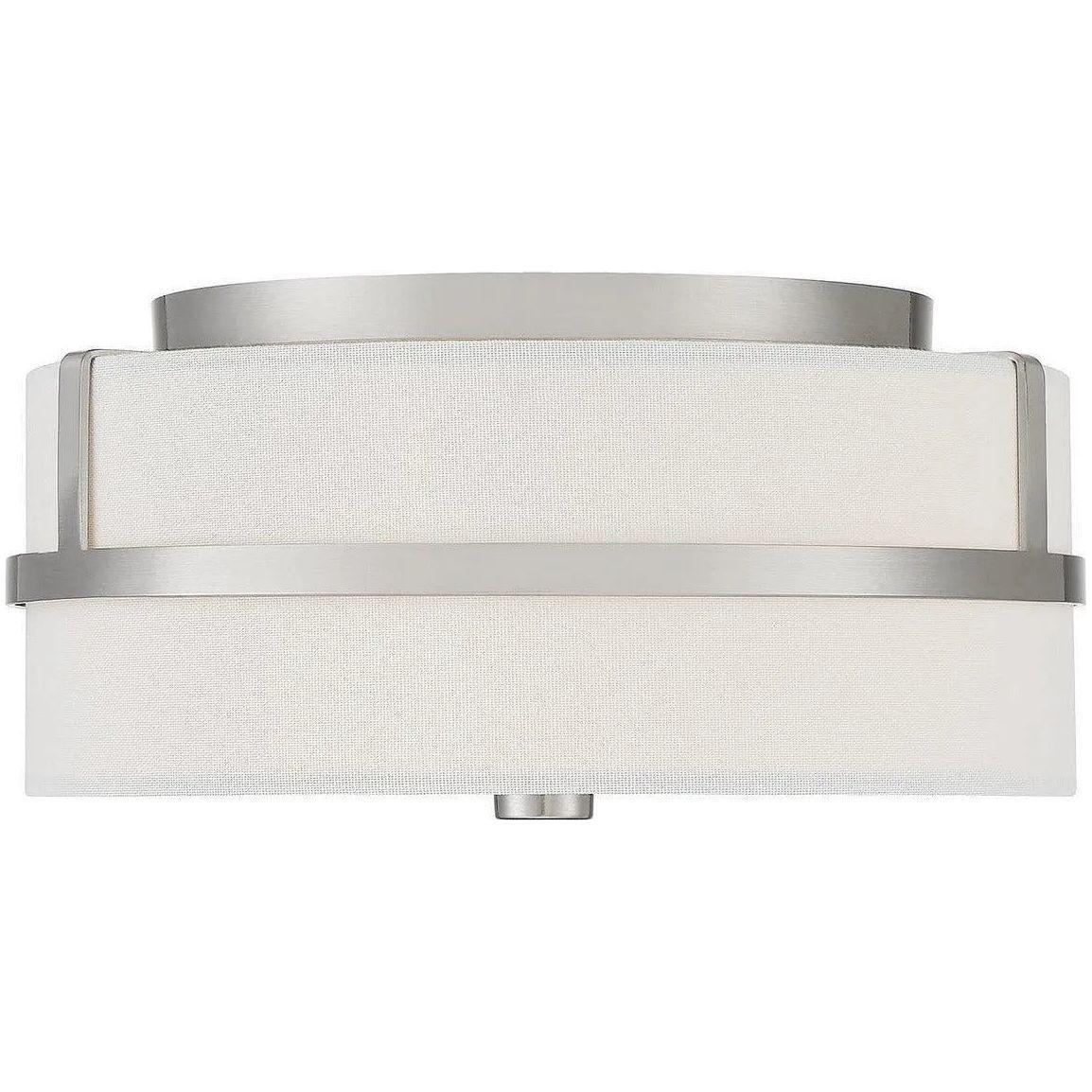 Meridian Lite Trends - Meridian Two Light Flush Mount - M60065BN - Canada Light Shop