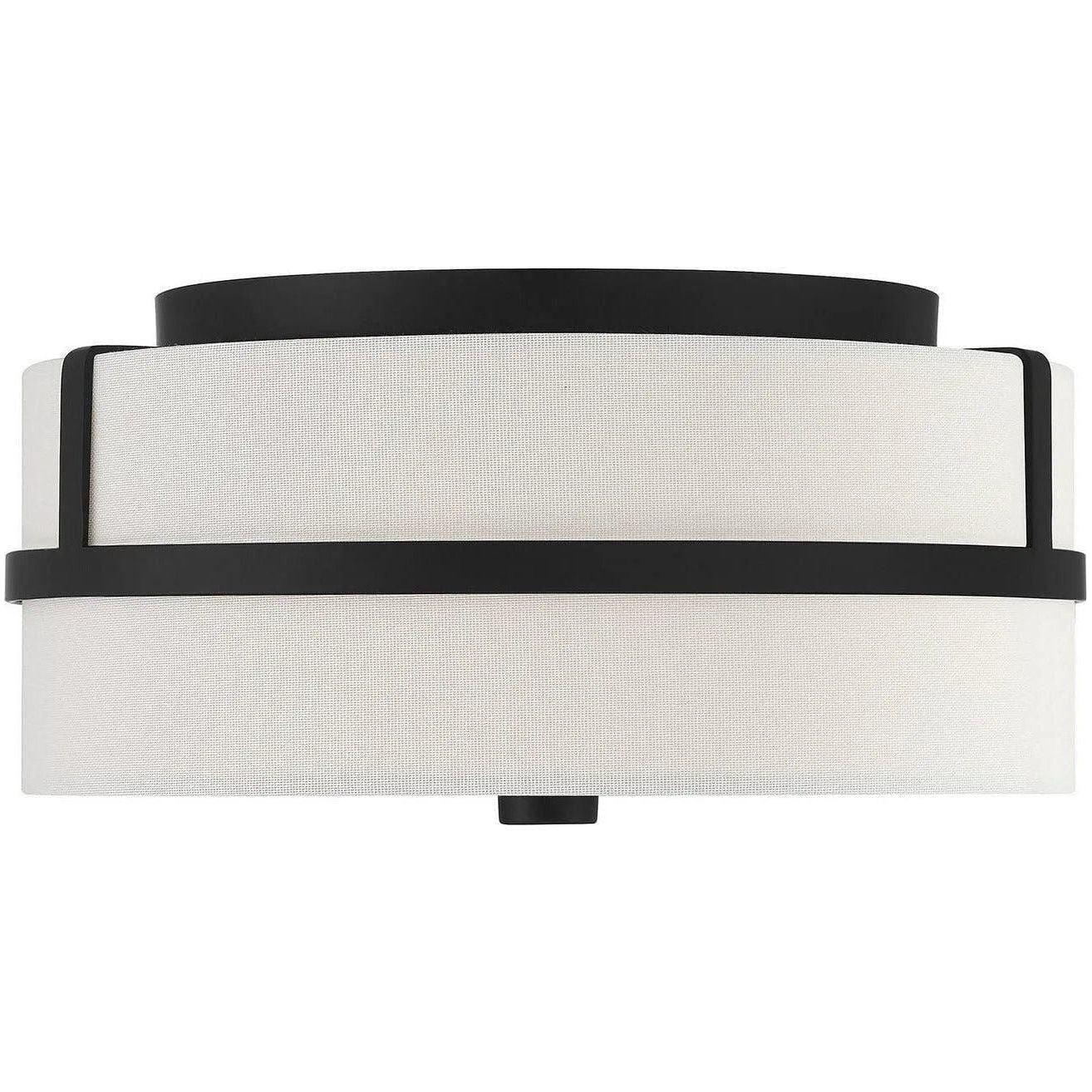 Meridian Lite Trends - Meridian Two Light Flush Mount - M60065MBK - Canada Light Shop