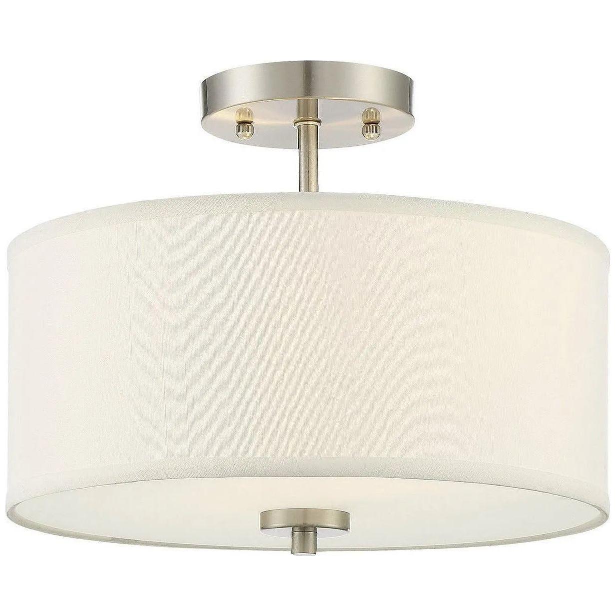 Meridian Lite Trends - Meridian Two Light Semi Flush Mount - M60008BN - Canada Light Shop