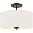 Meridian Lite Trends - Meridian Two Light Semi Flush Mount - M60008MBK - Canada Light Shop