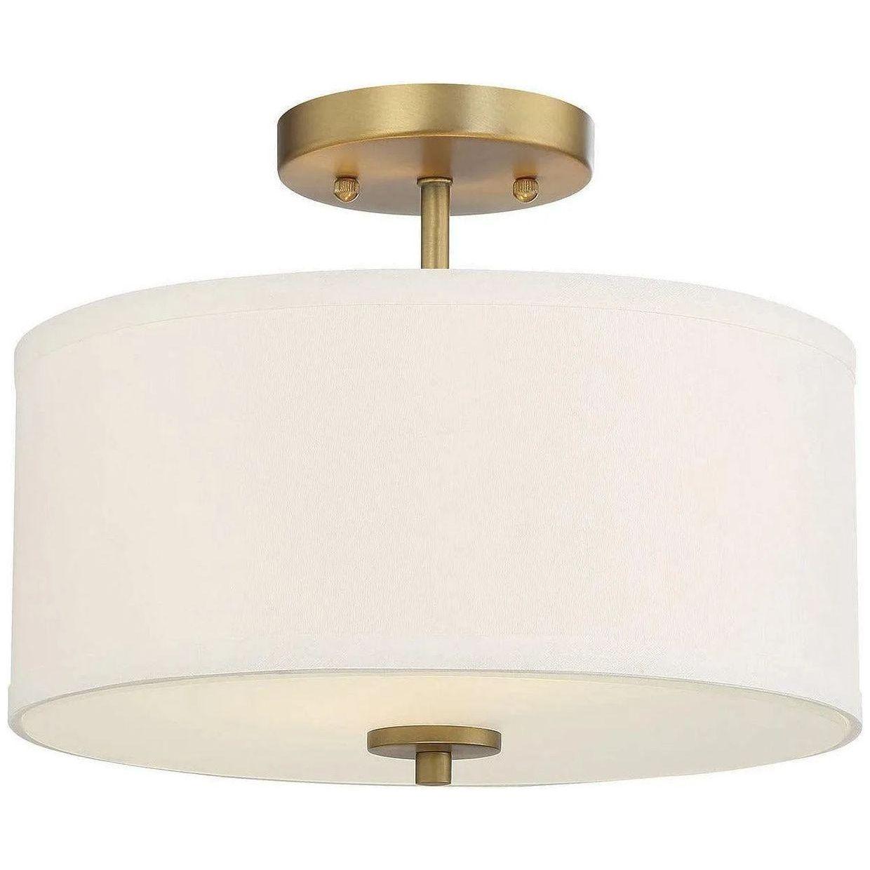 Meridian Lite Trends - Meridian Two Light Semi Flush Mount - M60008NB - Canada Light Shop