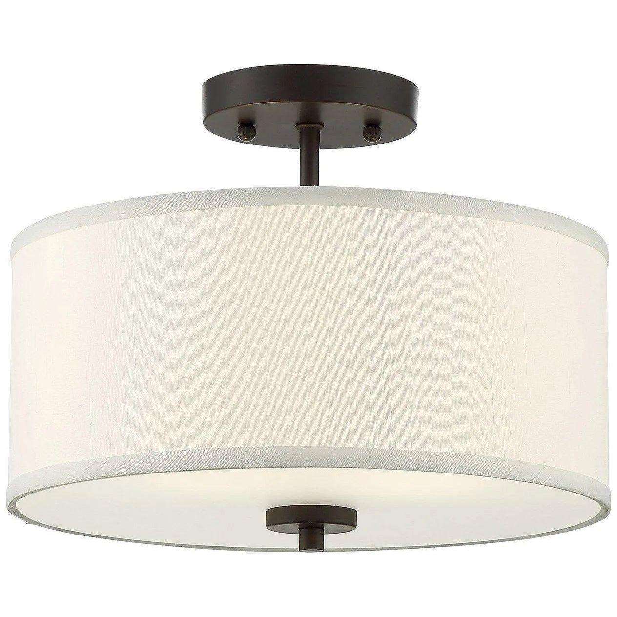 Meridian Lite Trends - Meridian Two Light Semi Flush Mount - M60008ORB - Canada Light Shop