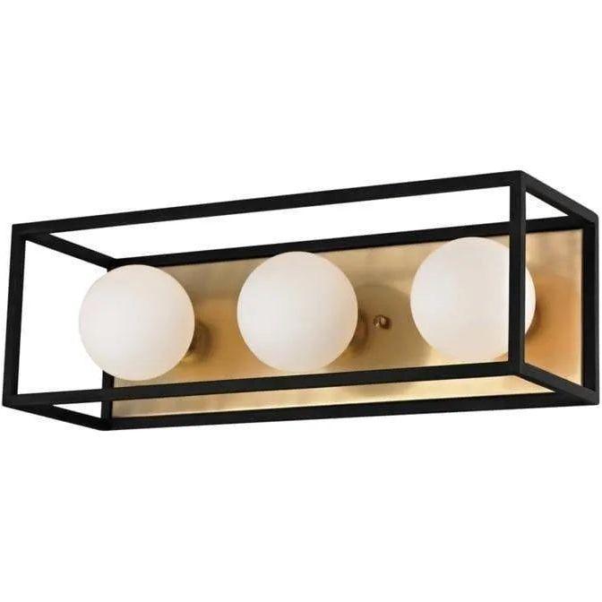 Mitzi - Aira Bath Bracket - H141303-AGB/BK - Canada Light Shop