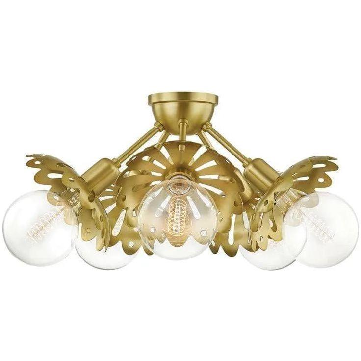 Mitzi - Alyssa Semi Flush Mount - H353605-AGB - Canada Light Shop