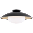 Mitzi - Cadence Semi Flush Mount - H368601L-BLK/GL - Canada Light Shop