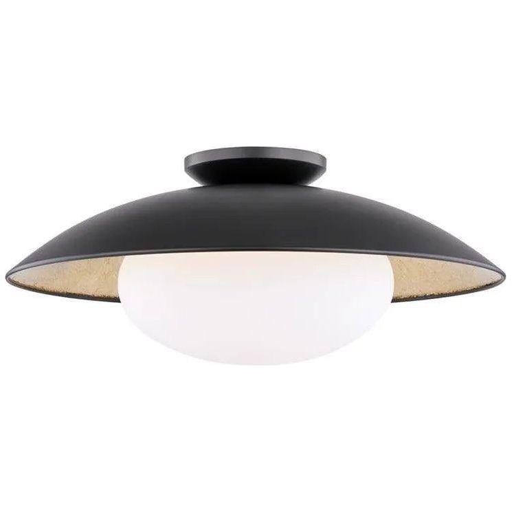 Mitzi - Cadence Semi Flush Mount - H368601L-BLK/GL - Canada Light Shop