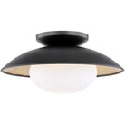 Mitzi - Cadence Semi Flush Mount - H368601M-BLK/GL - Canada Light Shop
