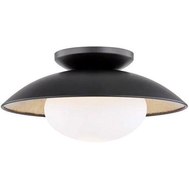 Mitzi - Cadence Semi Flush Mount - H368601M-BLK/GL - Canada Light Shop