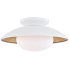 Mitzi - Cadence Semi Flush Mount - H368601M-WH/GL - Canada Light Shop