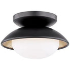 Mitzi - Cadence Semi Flush Mount - H368601S-BLK/GL - Canada Light Shop