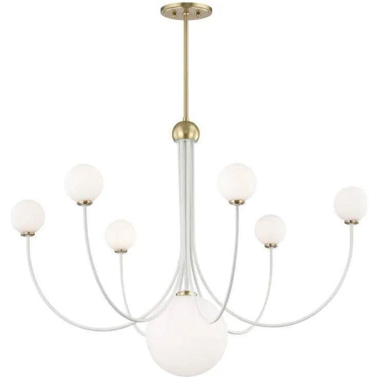 Mitzi - Coco Chandelier - H234807-AGB/WH - Canada Light Shop