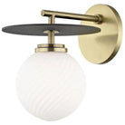 Mitzi - Ellis Wall Sconce - H200101-AGB/BK - Canada Light Shop