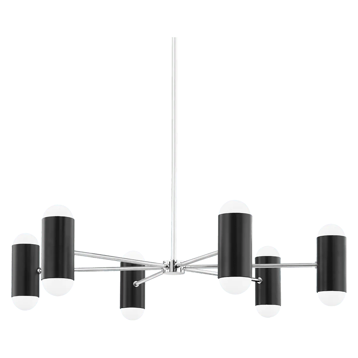 Mitzi - Kira Chandelier - H484812-PN/SBK - Canada Light Shop