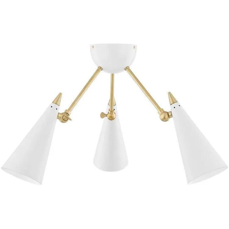 Mitzi - Moxie Semi Flush Mount - H441603-AGB/WH - Canada Light Shop