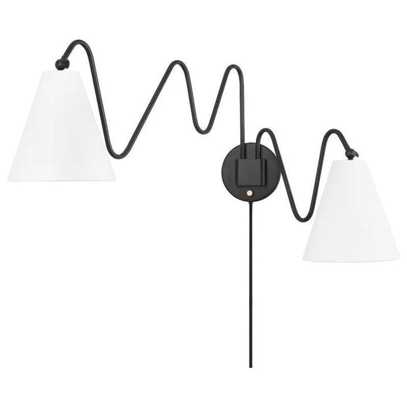 Mitzi - Onda Double Wall Sconce - HL699102-SBK - Canada Light Shop