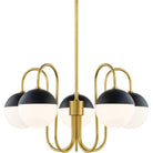 Mitzi - Renee Chandelier - H344805-AGB/BK - Canada Light Shop