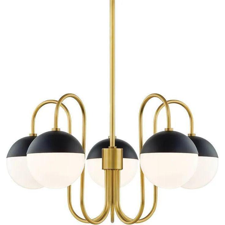Mitzi - Renee Chandelier - H344805-AGB/BK - Canada Light Shop