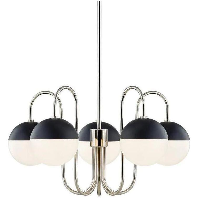 Mitzi - Renee Chandelier - H344805-PN/BK - Canada Light Shop