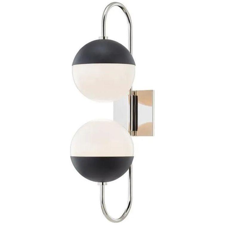 Mitzi - Renee Double Adjustable Wall Sconce - H344102B-PN/BK - Canada Light Shop