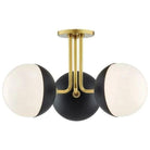 Mitzi - Renee Semi Flush Mount - H344603-AGB/BK - Canada Light Shop