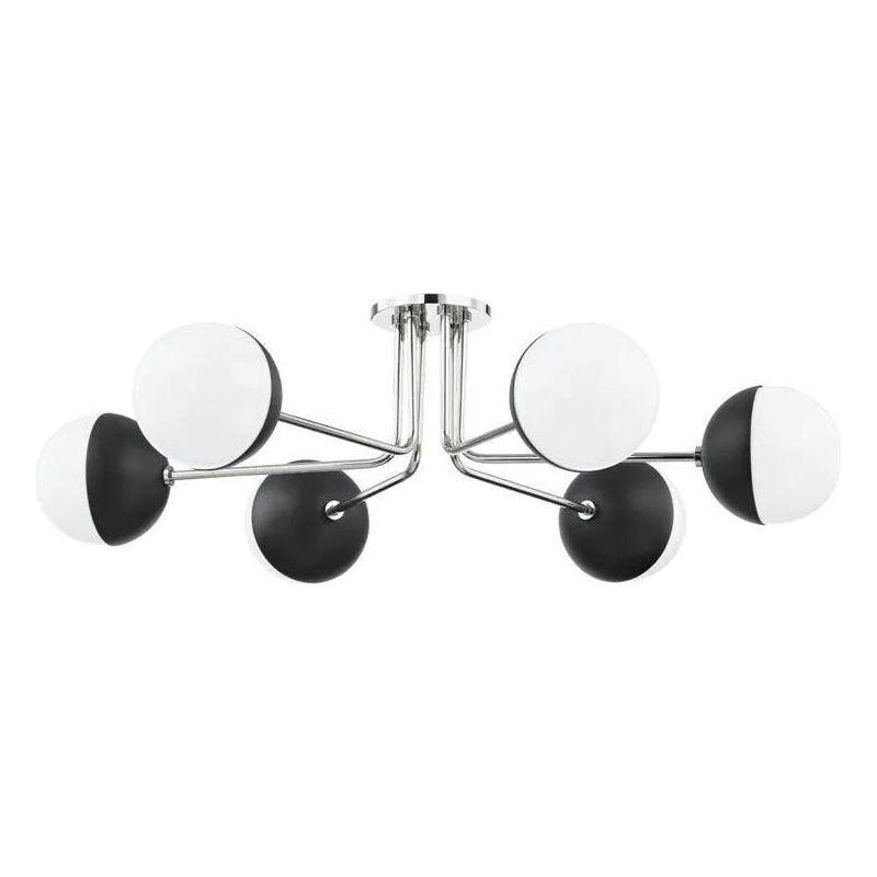 Mitzi - Renee Semi Flush Mount - H344606-PN/BK - Canada Light Shop