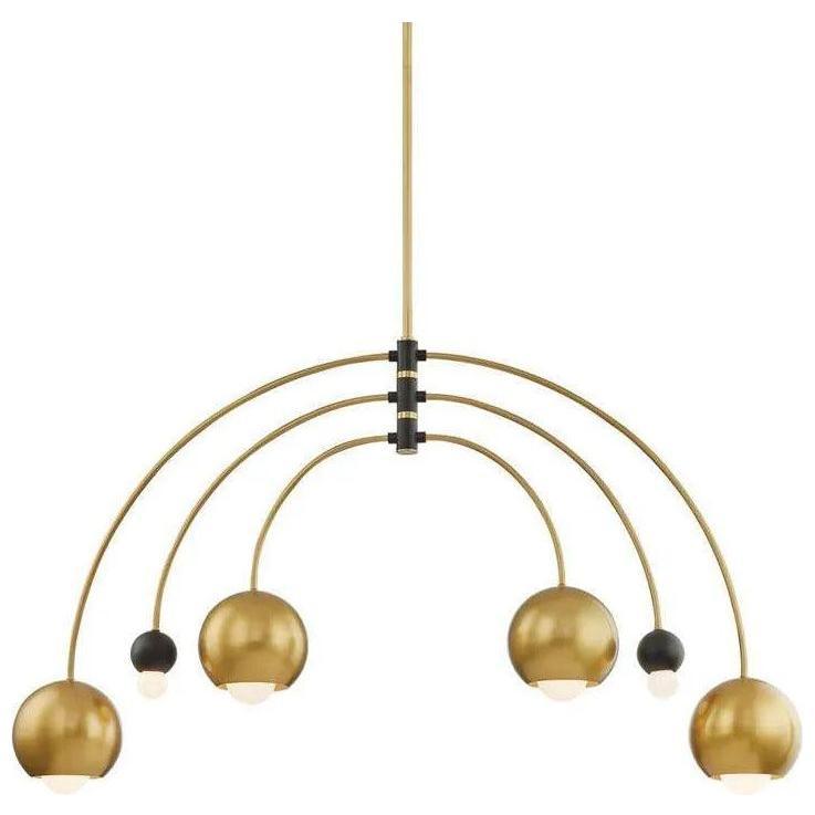 Mitzi - Willow Chandelier - H348806-AGB/BK - Canada Light Shop