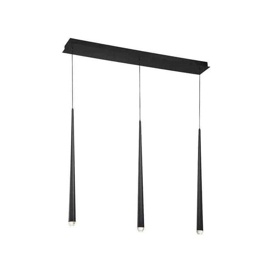 Modern Forms - Cascade LED Crystal Linear Pendant, 3-Light - PD-41703L-BK - Canada Light Shop