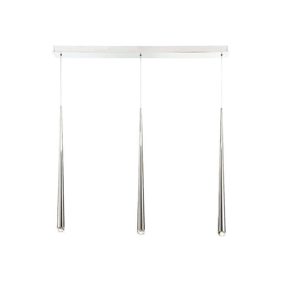 Modern Forms - Cascade LED Crystal Linear Pendant, 3-Light - PD-41703L-PN - Canada Light Shop