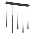 Modern Forms - Cascade LED Crystal Linear Pendant, 5-Light - PD-41705L-BK - Canada Light Shop