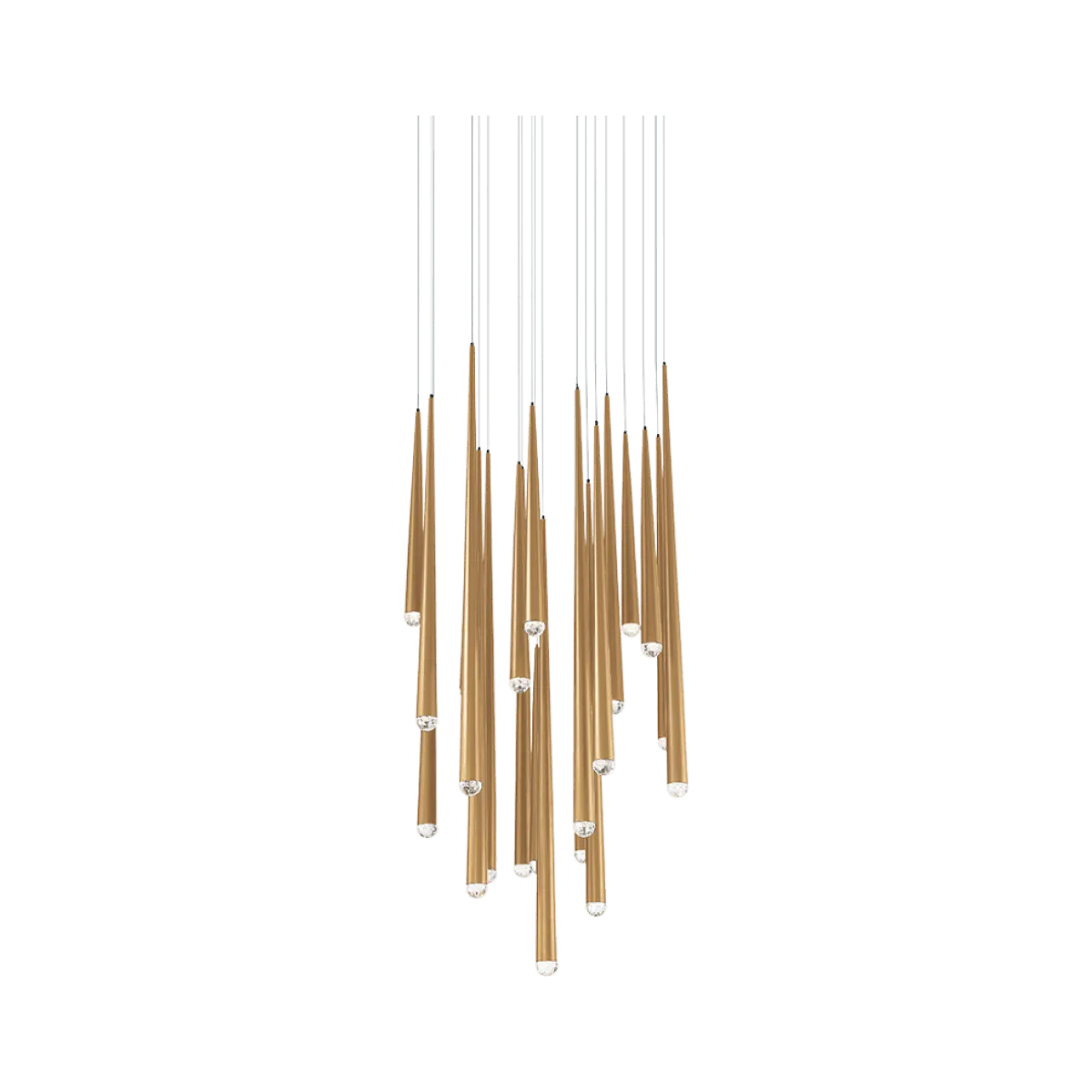 Modern Forms - Cascade LED Crystal Multi-Light Pendant, 21-Light - PD-41721R-AB - Canada Light Shop