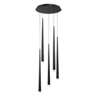 Modern Forms - Cascade LED Crystal Multi-Light Pendant, 5-Light - PD-41705R-BK - Canada Light Shop