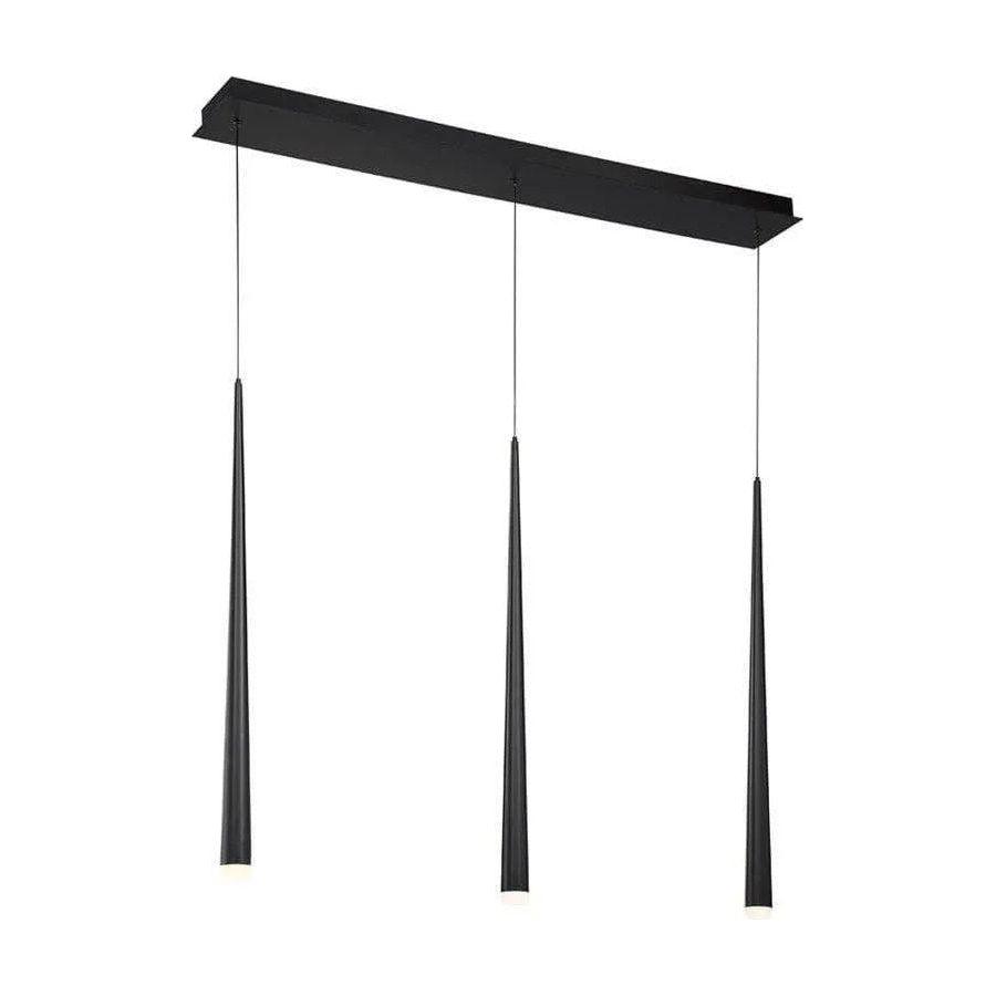 Modern Forms - Cascade LED Linear Pendant, 3-Light - PD-41803L-BK - Canada Light Shop