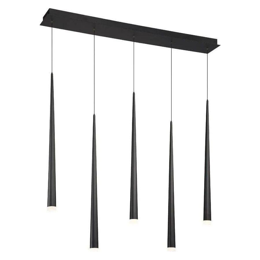 Modern Forms - Cascade LED Linear Pendant, 5-Light - PD-41805L-BK - Canada Light Shop