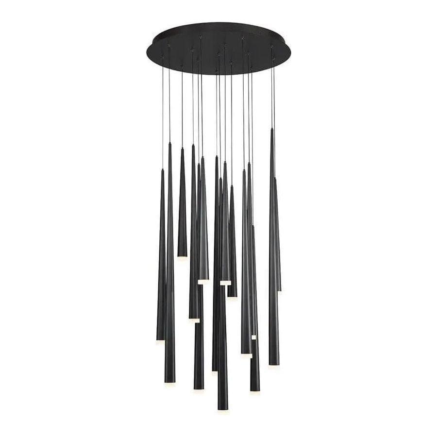 Modern Forms - Cascade LED Multi-Light Pendant, 15-Light - PD-41815R-BK - Canada Light Shop