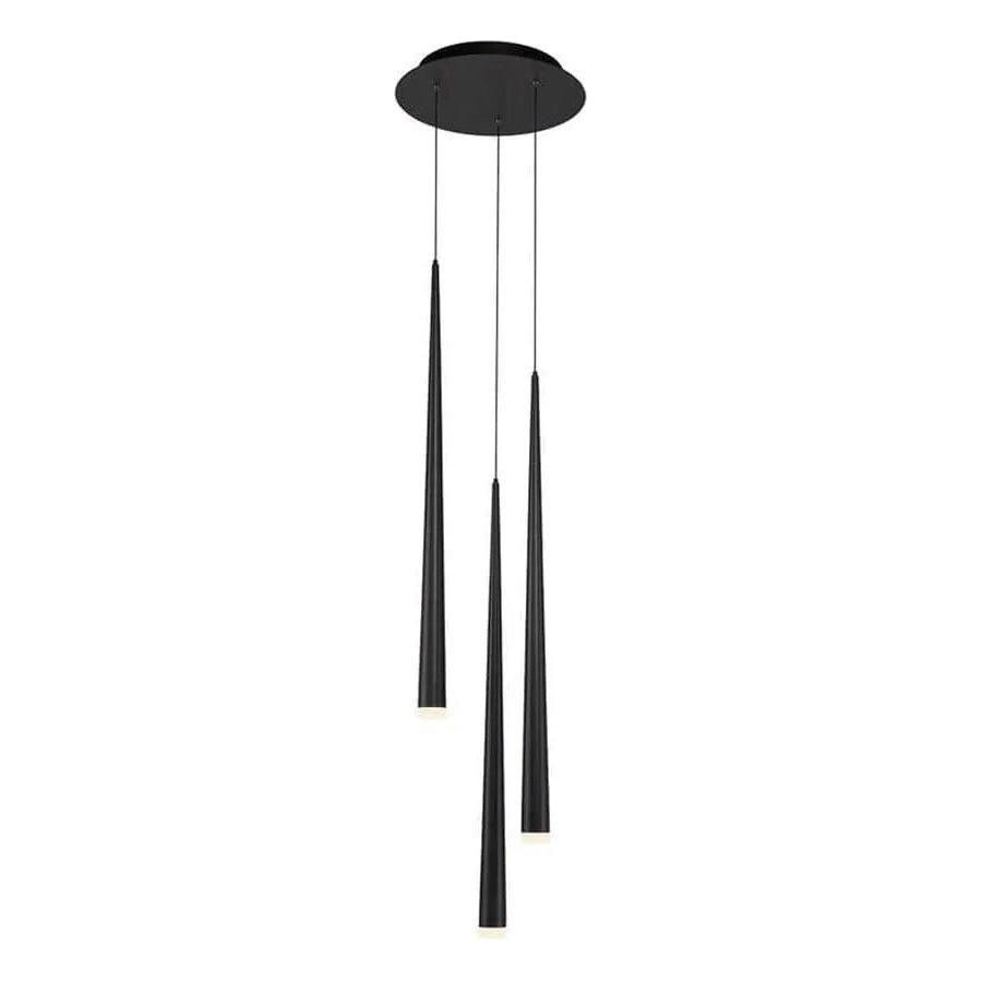 Modern Forms - Cascade LED Multi-Light Pendant, 3-Light - PD-41803R-BK - Canada Light Shop