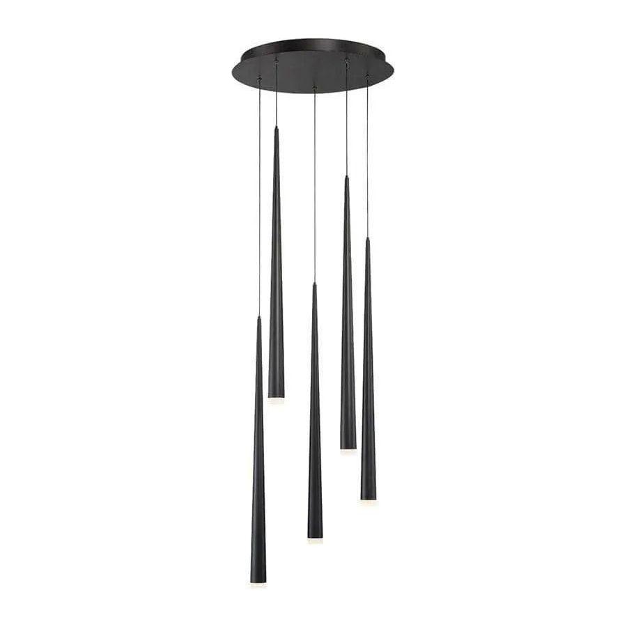Modern Forms - Cascade LED Multi-Light Pendant, 5-Light - PD-41805R-BK - Canada Light Shop