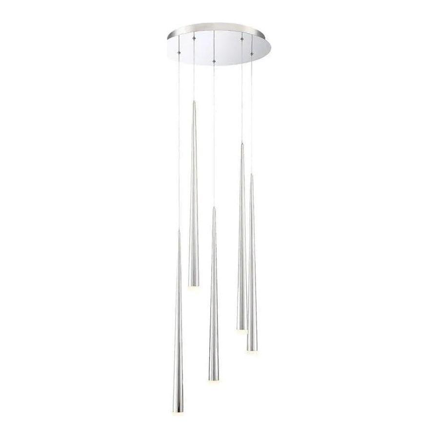 Modern Forms - Cascade LED Multi-Light Pendant, 5-Light - PD-41805R-PN - Canada Light Shop