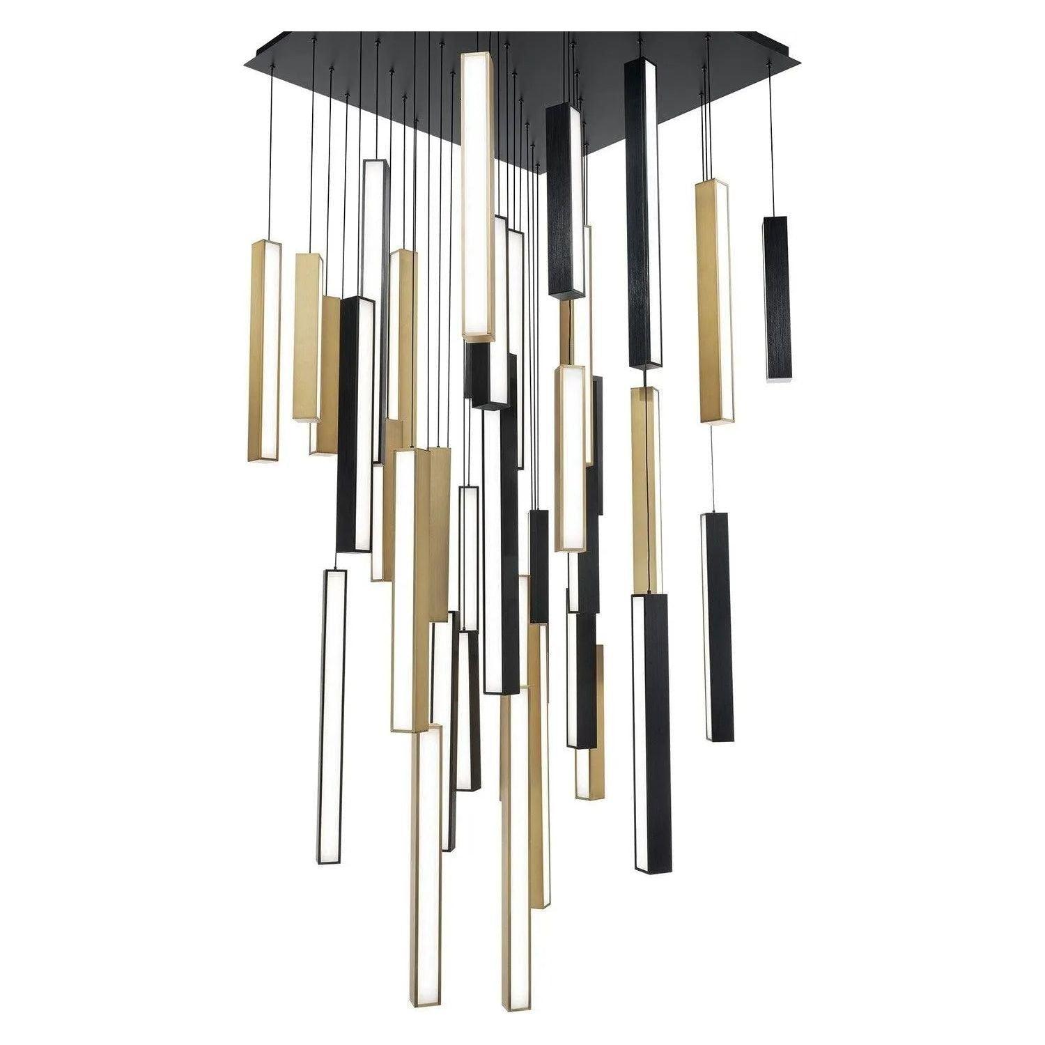 Modern Forms - Chaos LED Multi Light Pendant - PD-64841S-BK/AB-BK - Canada Light Shop
