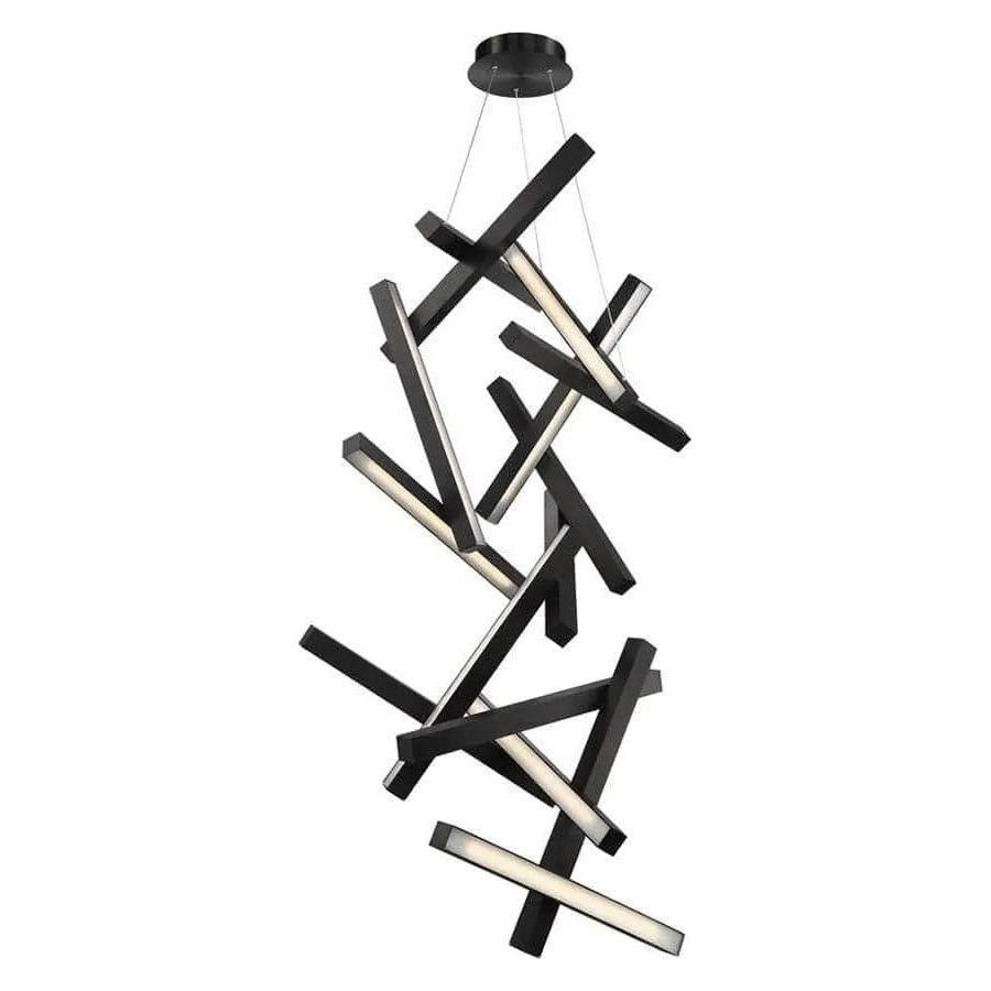 Modern Forms - Chaos LED Vertical Chandelier - PD-64875-BK - Canada Light Shop