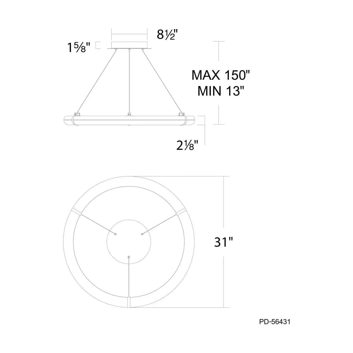 Modern Forms - Clique LED Pendant Chandelier - PD-56431-AB - Canada Light Shop