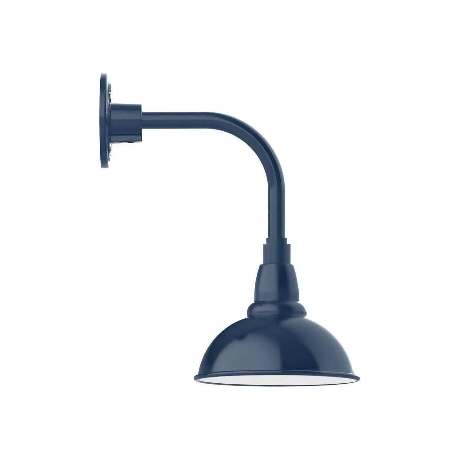 Montclair Light Works - Cafe 8" Curved Arm Wall Light - GNT105-50 - Canada Light Shop