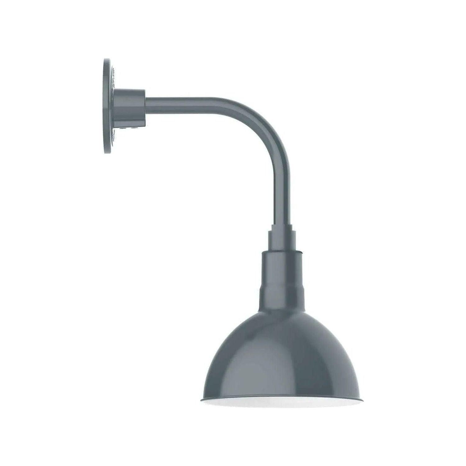 Montclair Light Works - Deep Bowl 8" Curved Arm Wall Light - GNT114-40 - Canada Light Shop