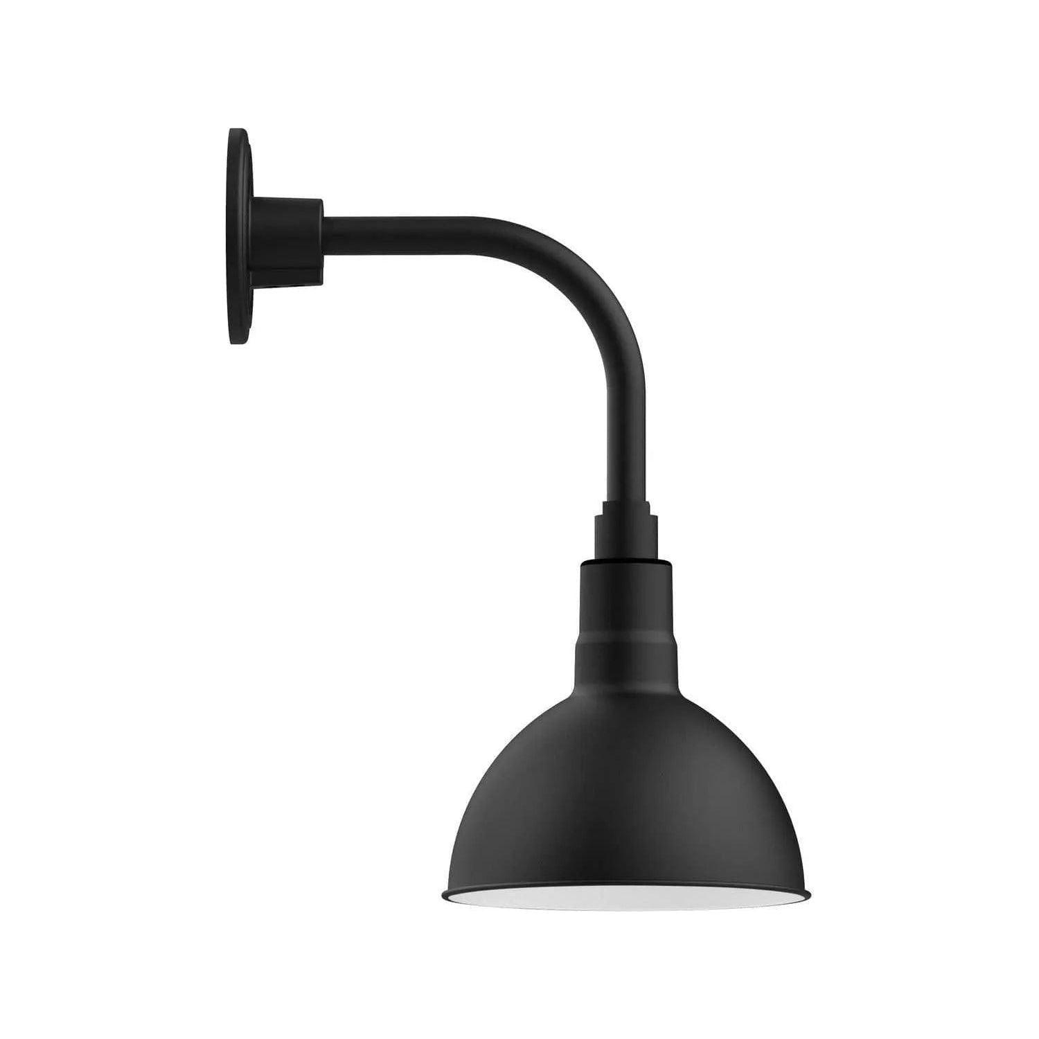 Montclair Light Works - Deep Bowl 8" Curved Arm Wall Light - GNT114-41 - Canada Light Shop