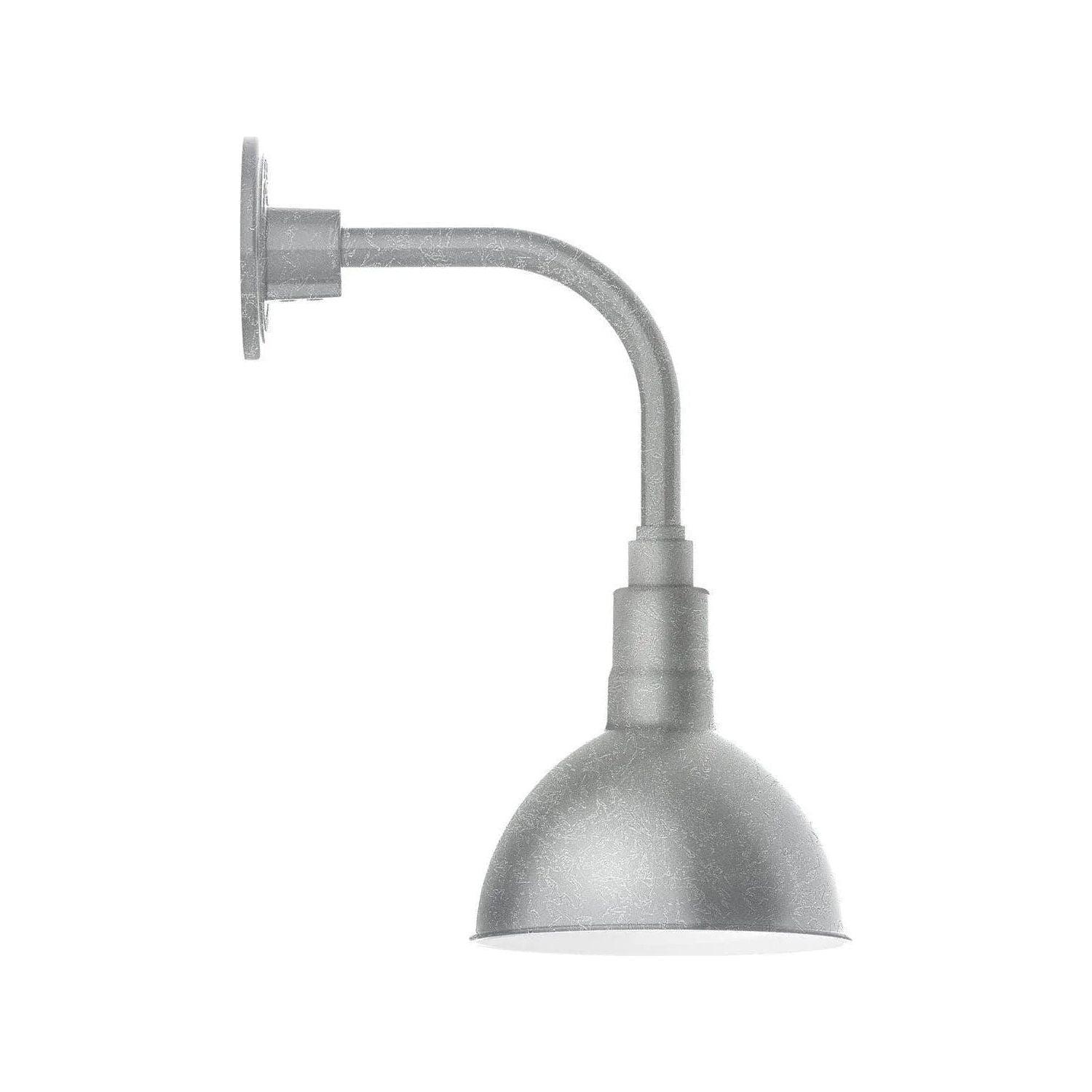 Montclair Light Works - Deep Bowl 8" Curved Arm Wall Light - GNT114-49 - Canada Light Shop